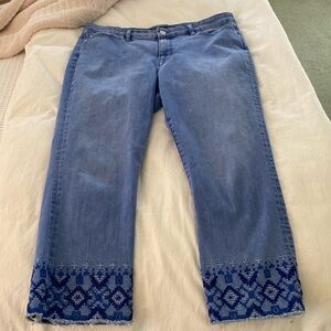 Light denim Lauren Ralph Lauren cropped jeans